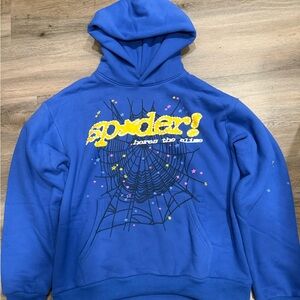 Blue Sp5der TC Hoodie, 100% Authentic